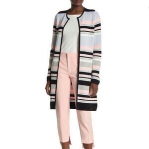 Calvin Klein Colorblock Striped Cardigan NEW
